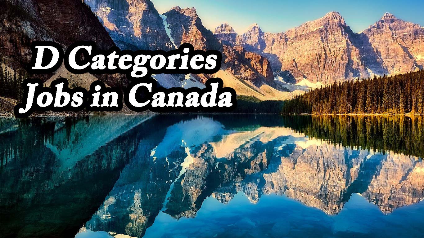 D Categories Jobs in Canada